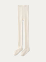 Cable Knit Wool Footed Tights