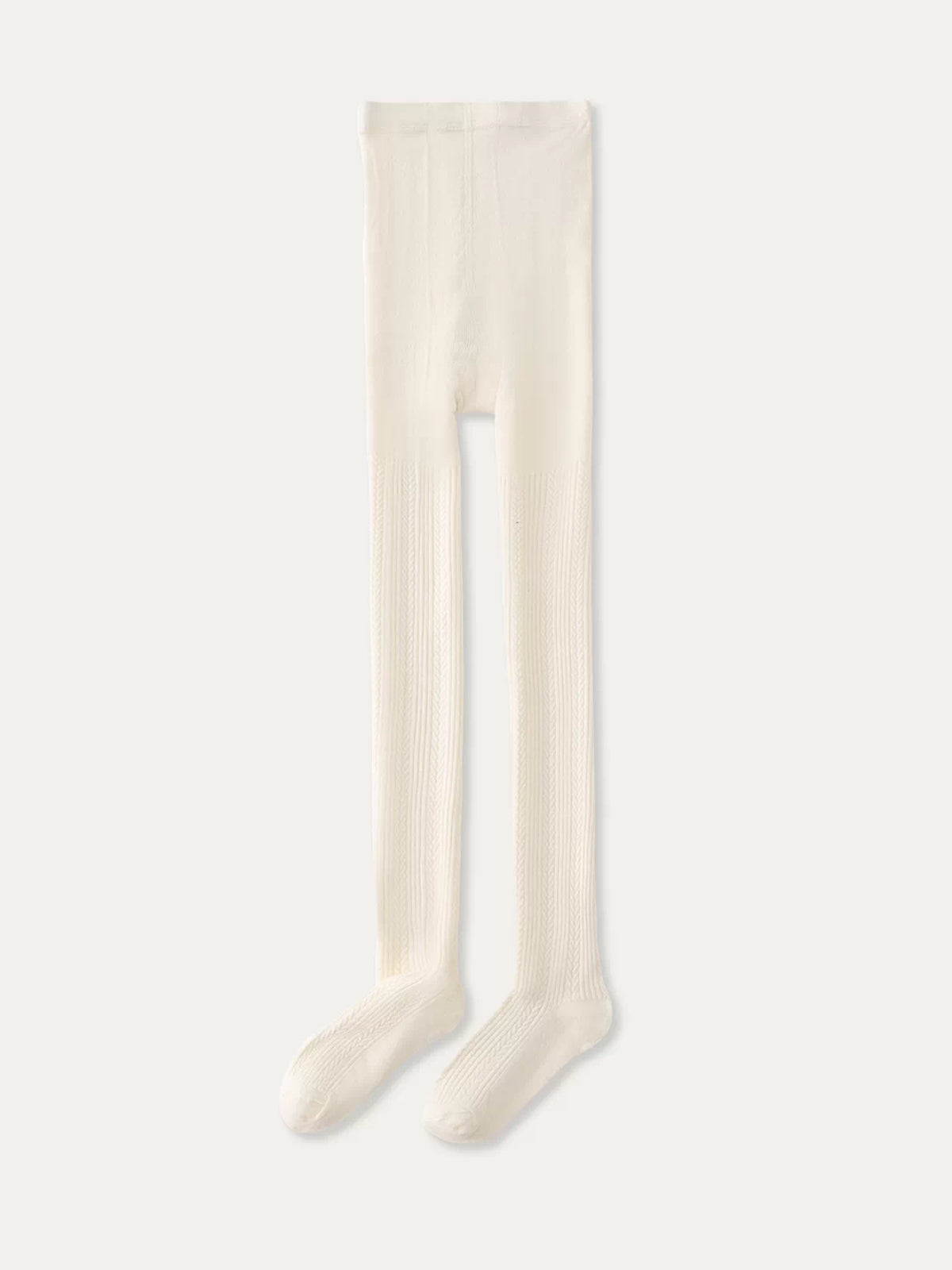 Cable Knit Wool Footed Tights