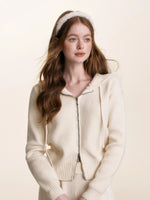Embroidered Zip Knit Set