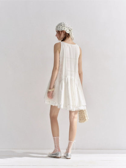Embroidered Lace Midi Dress