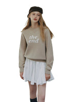 Minimal Letter Jacquard Knit Sweater
