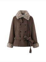 Double-Breasted Fur Coat