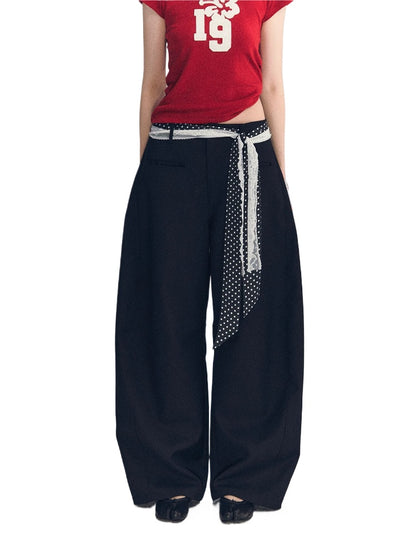 Polka Dot Straight Pants