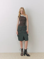 Asymmetric Collar Knit Top