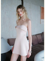 Collar Layered Tulle Mini Dress