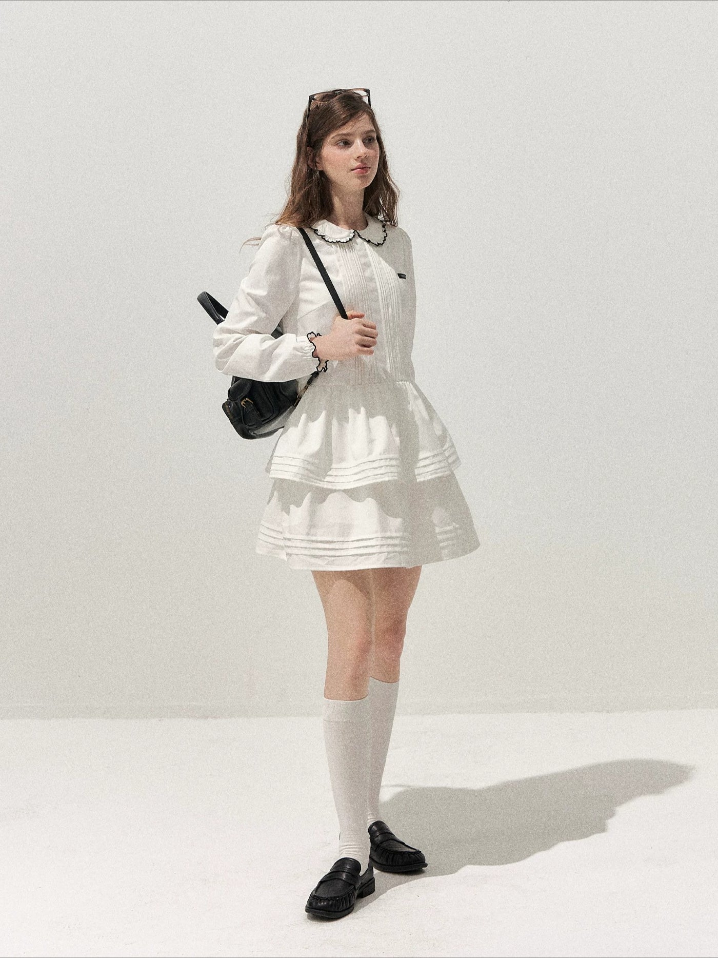 Embroidered Babydoll Dress