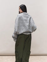 Bouclé Stripe Cape Coat