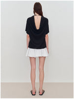 Slant One-Shoulder Swing Neck T-Shirt