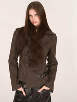 Luxurious Fox Fur Pom Pom Scarf