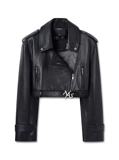 Black Manding Shearling Leather Jacket