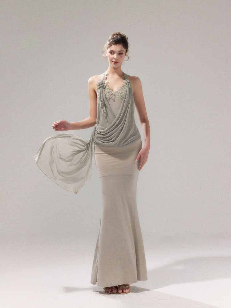 Draped Knit Mesh Set