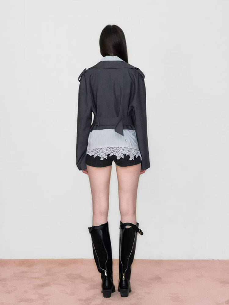 Detachable Faux Layered Blazer