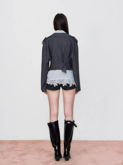 Detachable Faux Layered Blazer