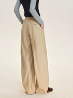 Minimalist Pleated Wide Leg Trousers