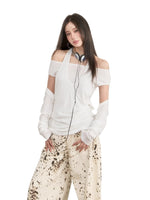 Layered Short Sleeve Pullover Top