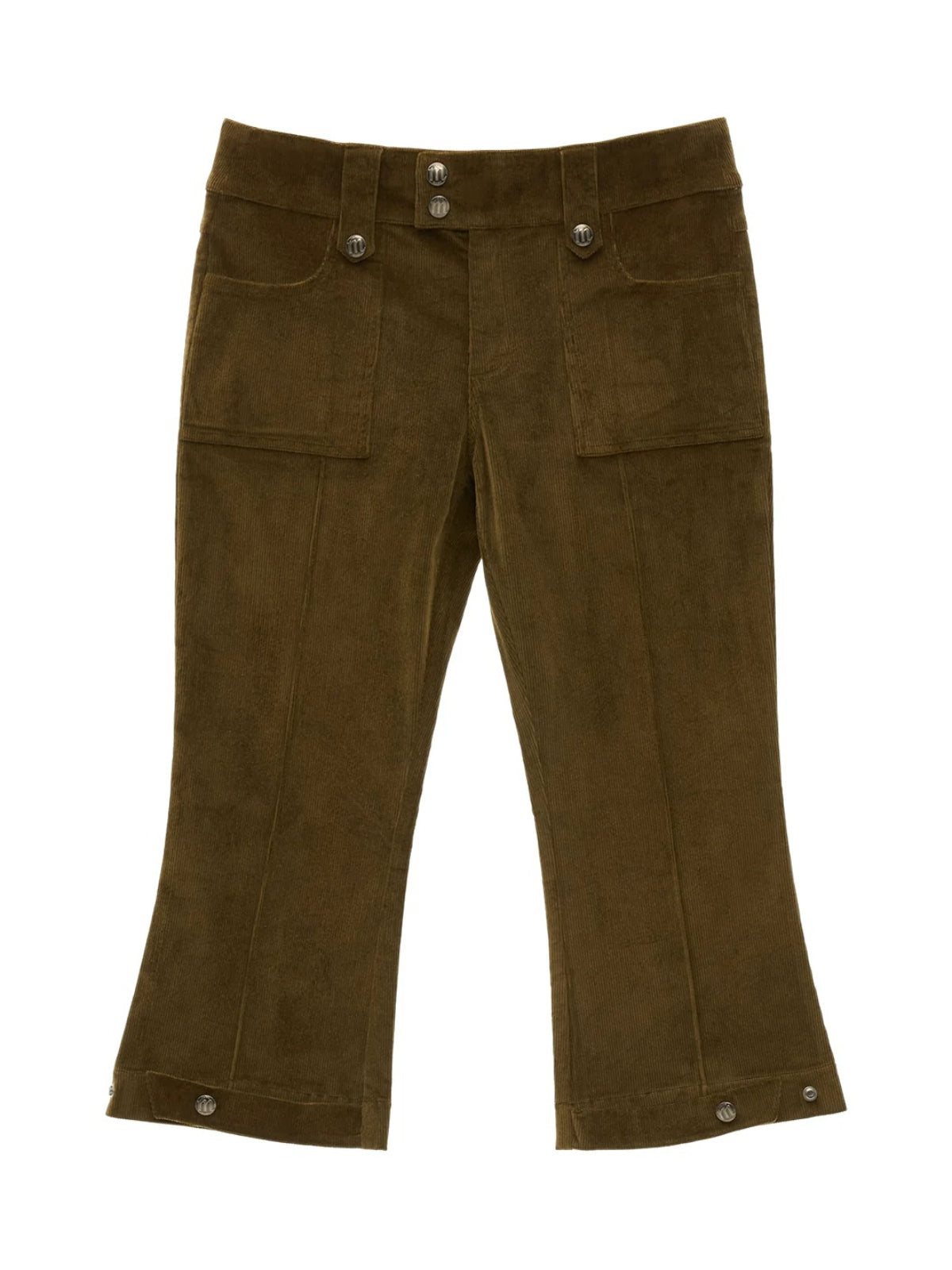 Tencel Cotton Corduroy Cropped Pants