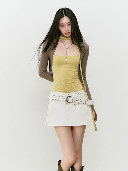 Casual Pencil Skirt with Double - Side Zippers