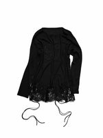 Patch Embroidery Lace Hem Tee