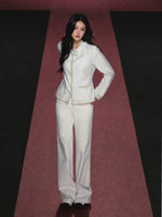 Vintage Low Rise White Straight Leg Jeans