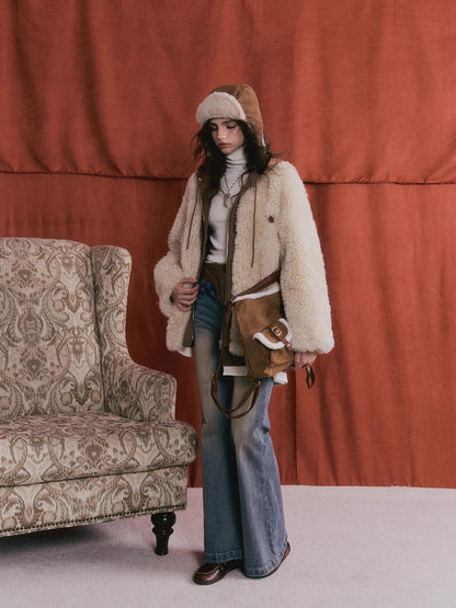 Wool-Blend Turtleneck Knit Top