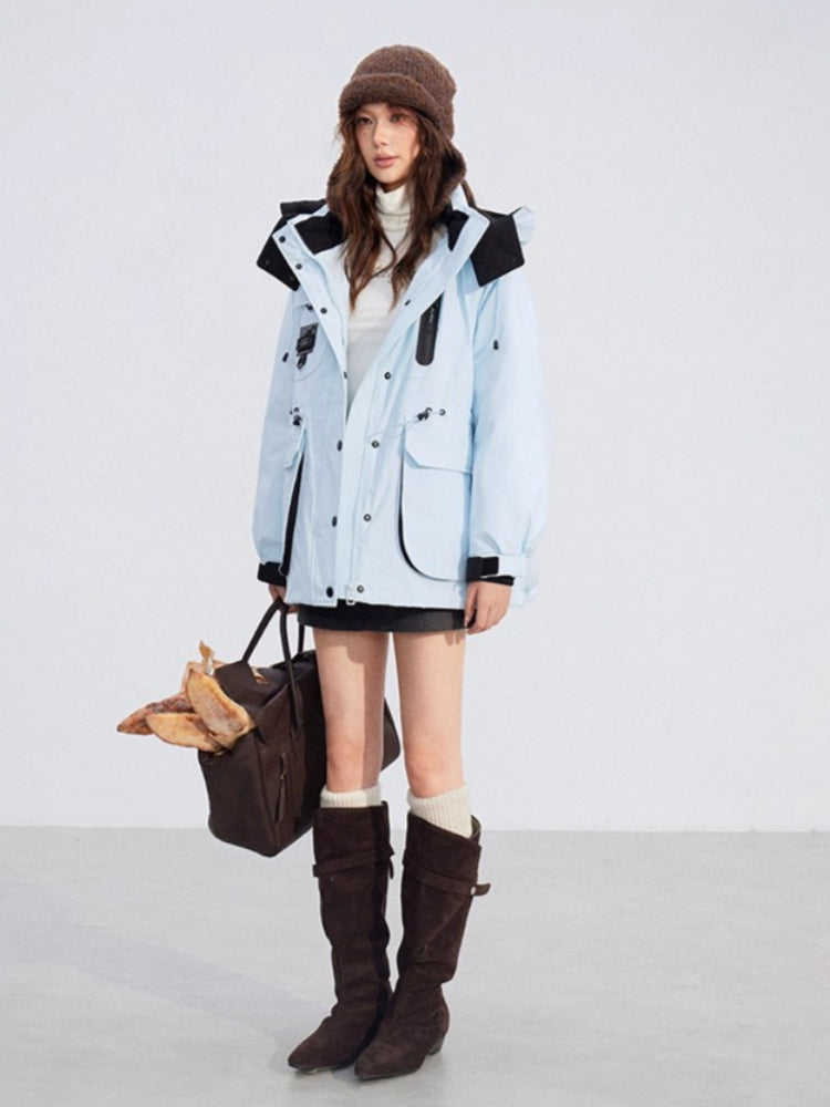 Windproof Hooded Down Jacket