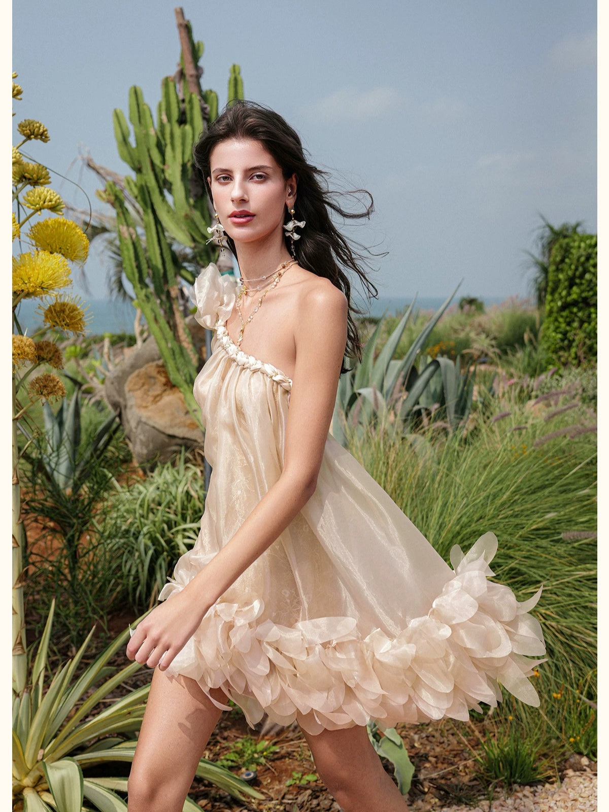 Sequin One Shoulder Backless Dress