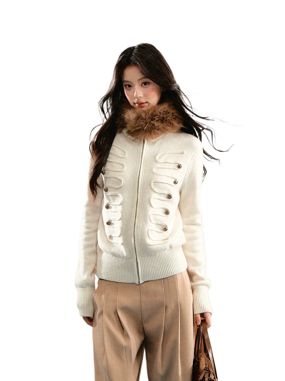 Napoleon Fur Collar Sweater