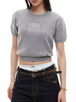 Pony Knit Cropped Tee
