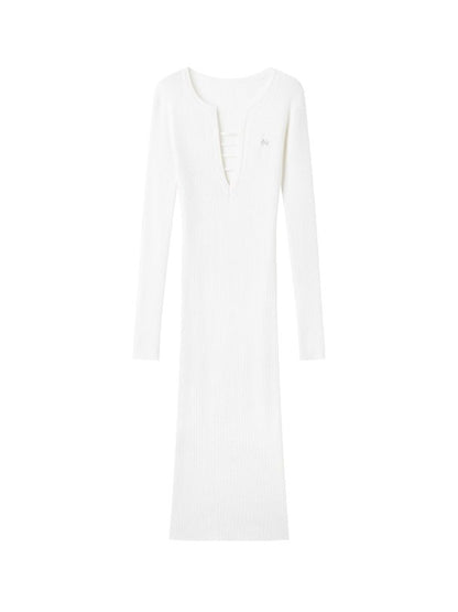 Trace Wool Blend Bodycon Dress