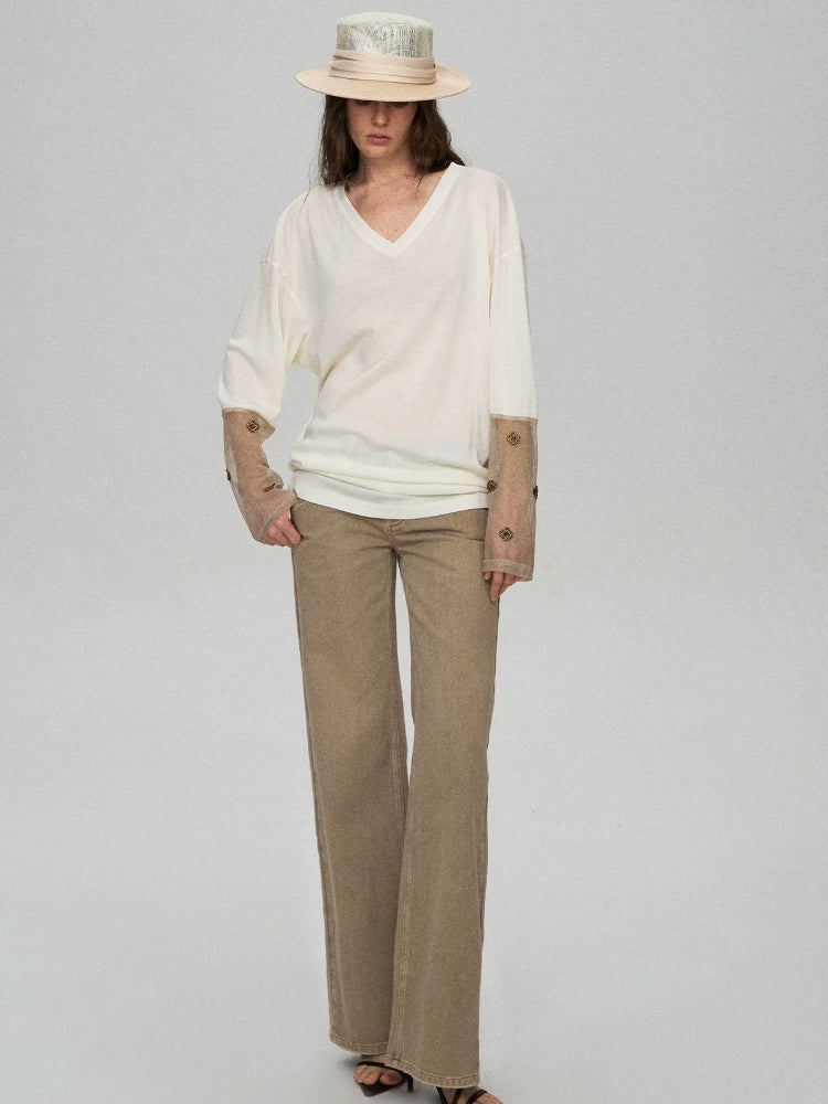 Lyocell Embroidered Relaxed Tee