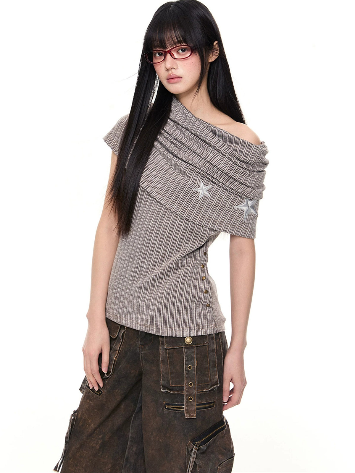 Off Shoulder Knit Top