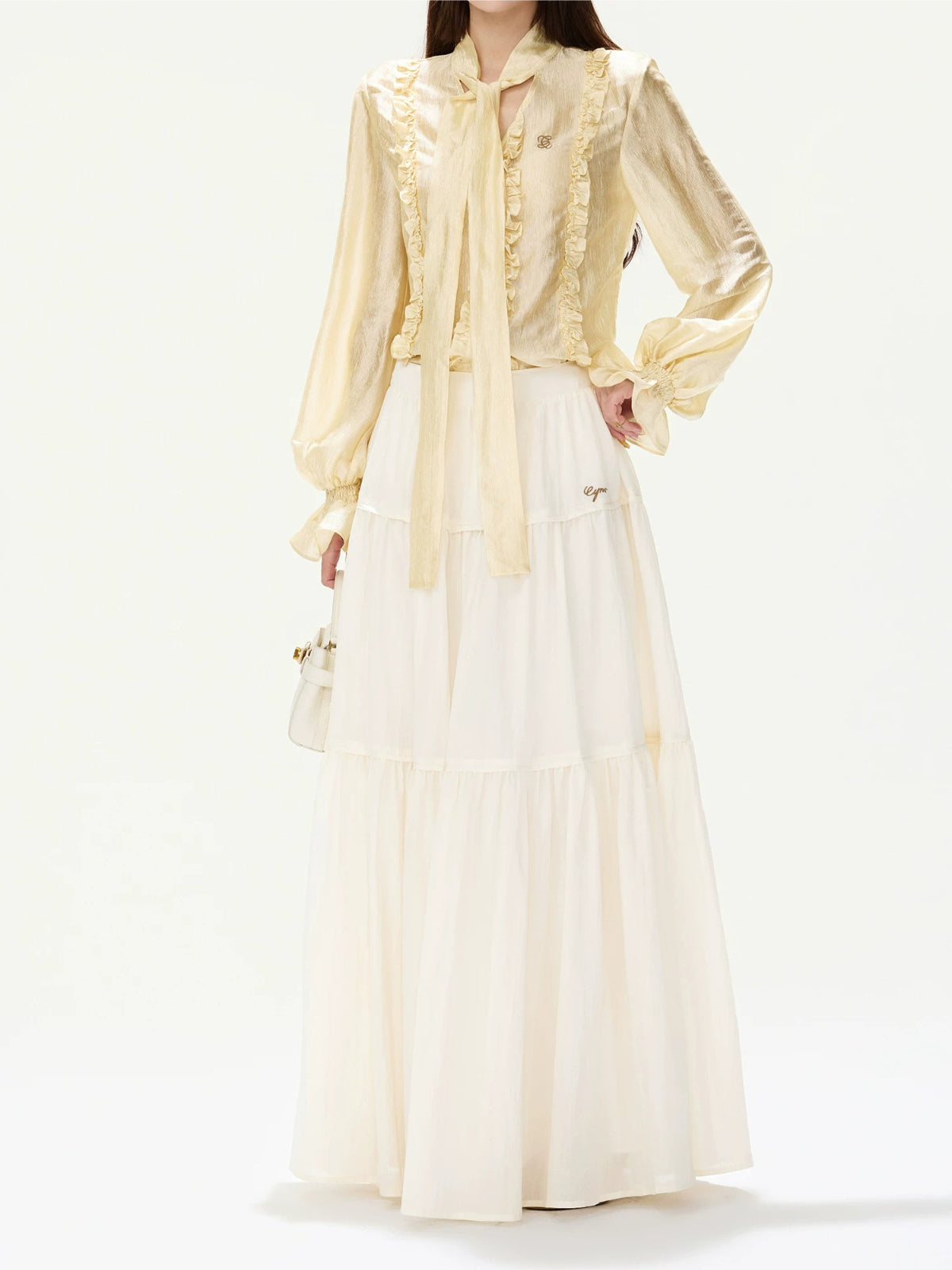 Layered Ruffle Maxi Skirt