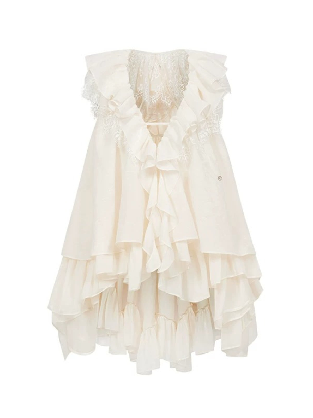 Ruffle V-Neck Sleeveless Blouse