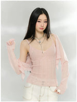 Knit Cardigan Camisole Set