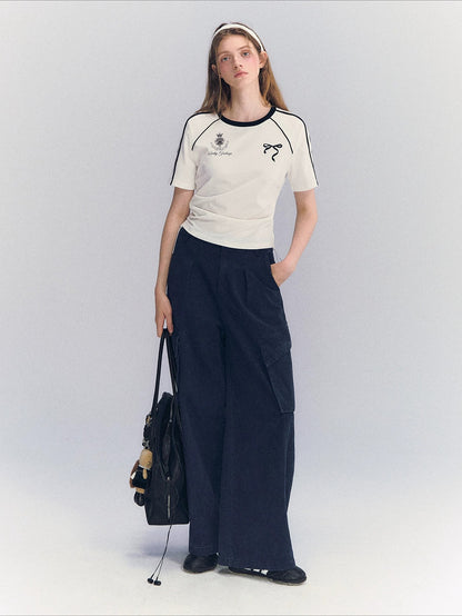 Contrast Drawstring Tee