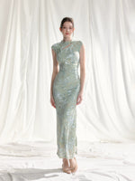Stretch Velvet Jacquard Qipao