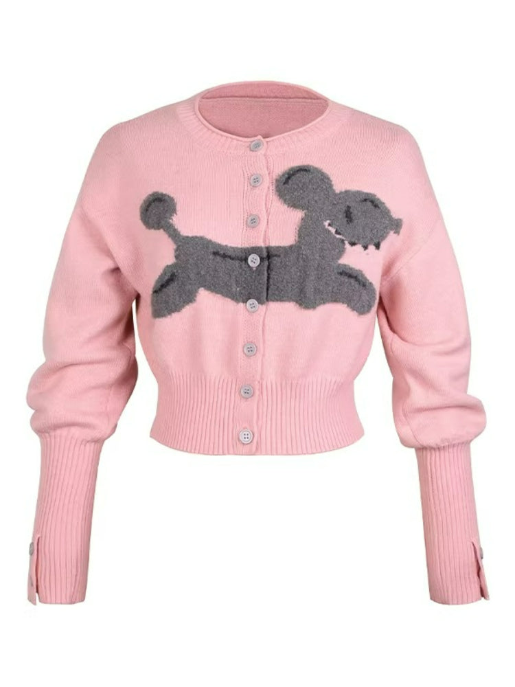 Puppy Knit Cardigan
