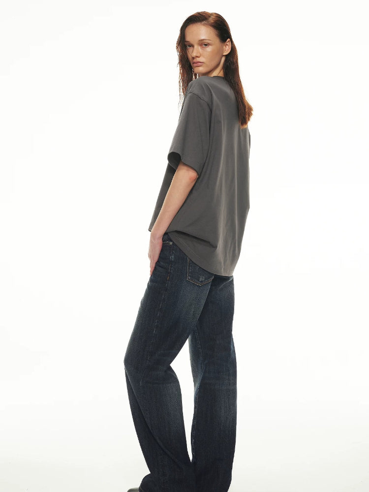 Shimmer Embroidery Oversize Tee