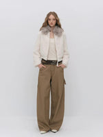 Fur Collar Shearling Jacket
