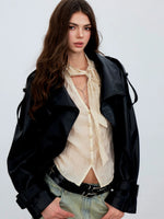 Shawl-Lapel Double-Breasted Jacket