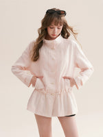 Drawstring Windbreaker Coat