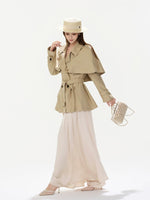 British Retro Cape Trench Jacket