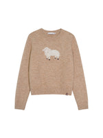 Wool Blend Sheep Embroidered Sweater