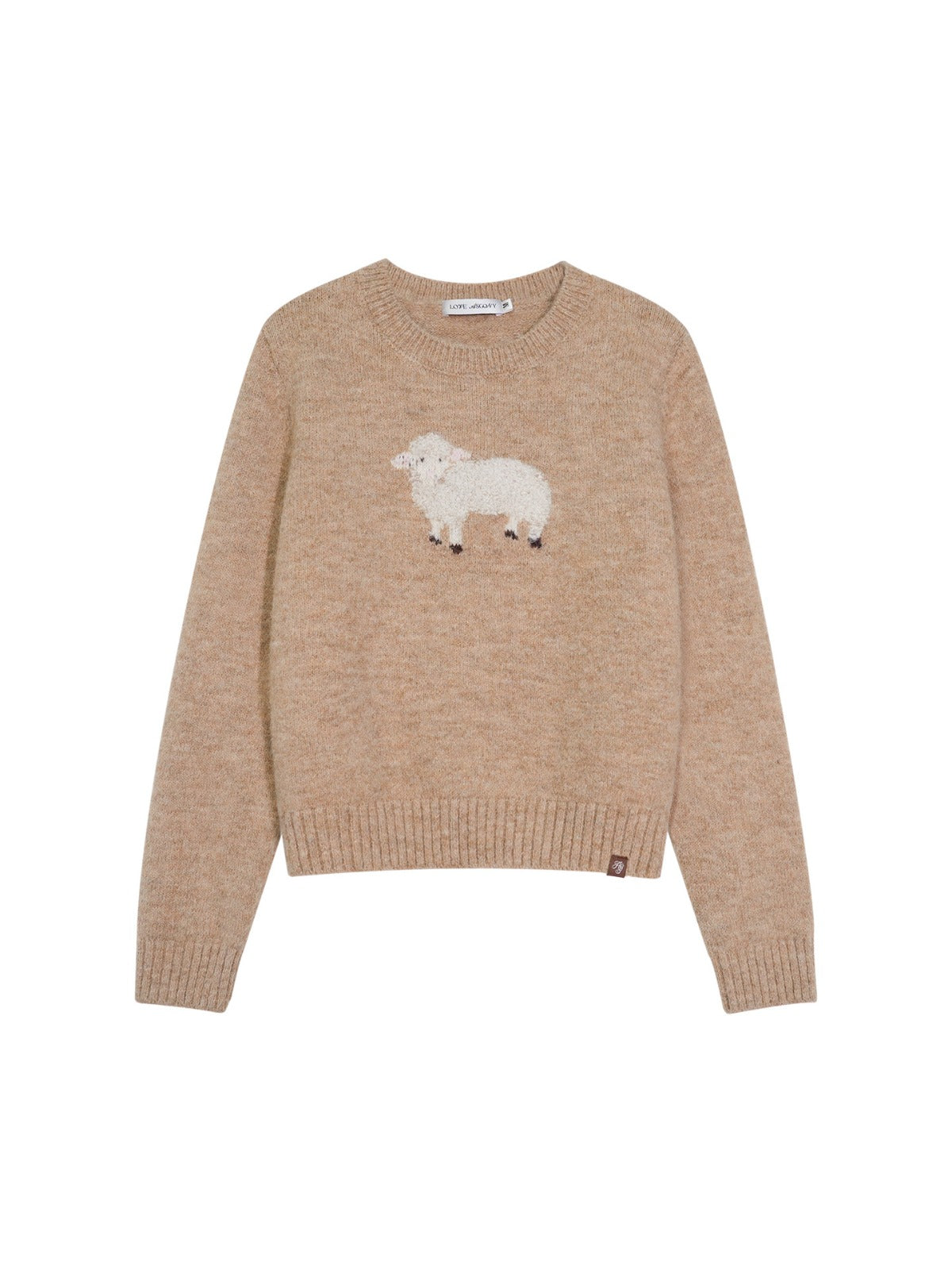 Wool Blend Sheep Embroidered Sweater