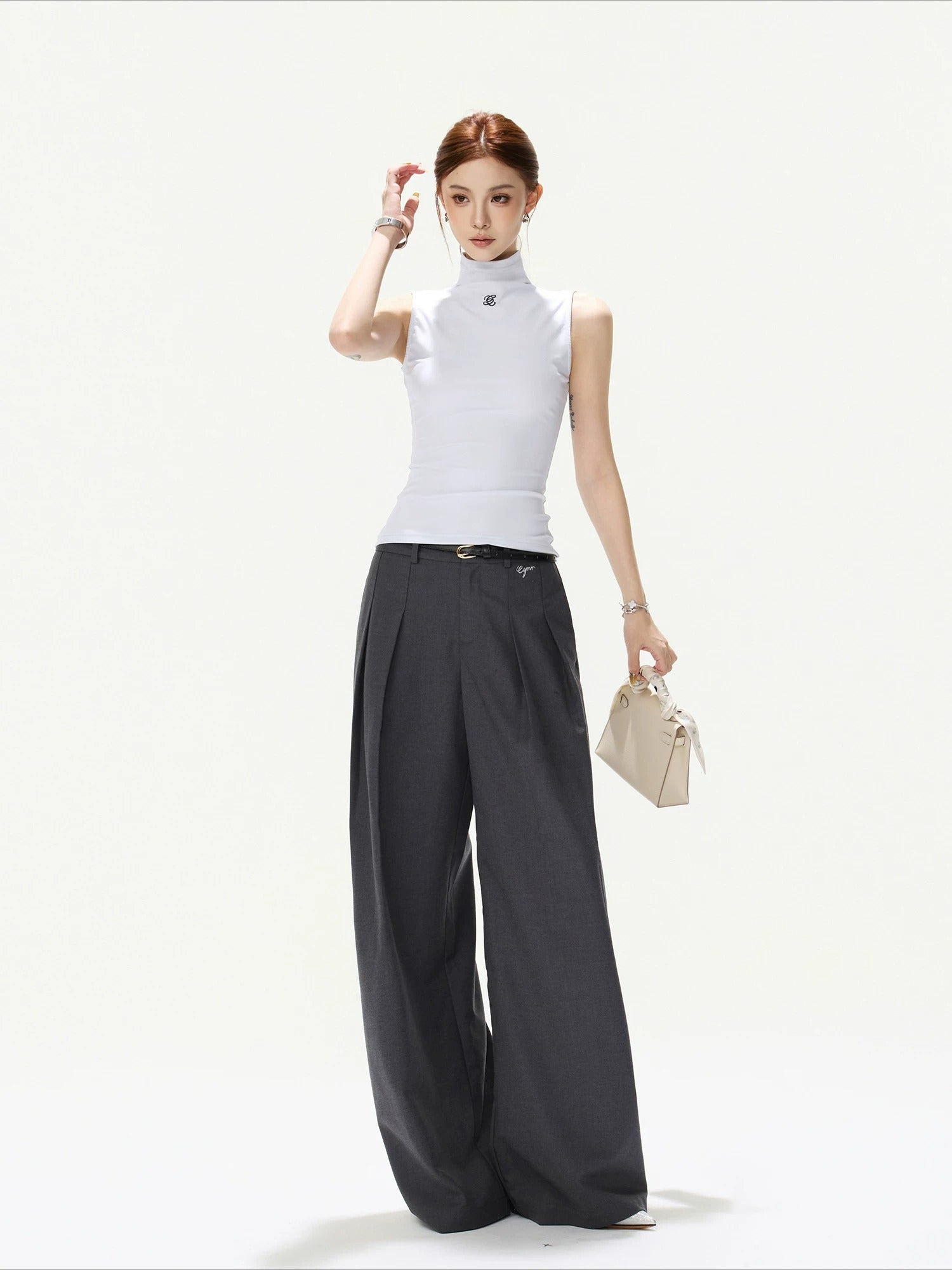 Wide Leg Tailored Pants