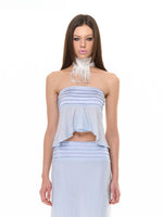 Pleated Organza Two-Piece Set