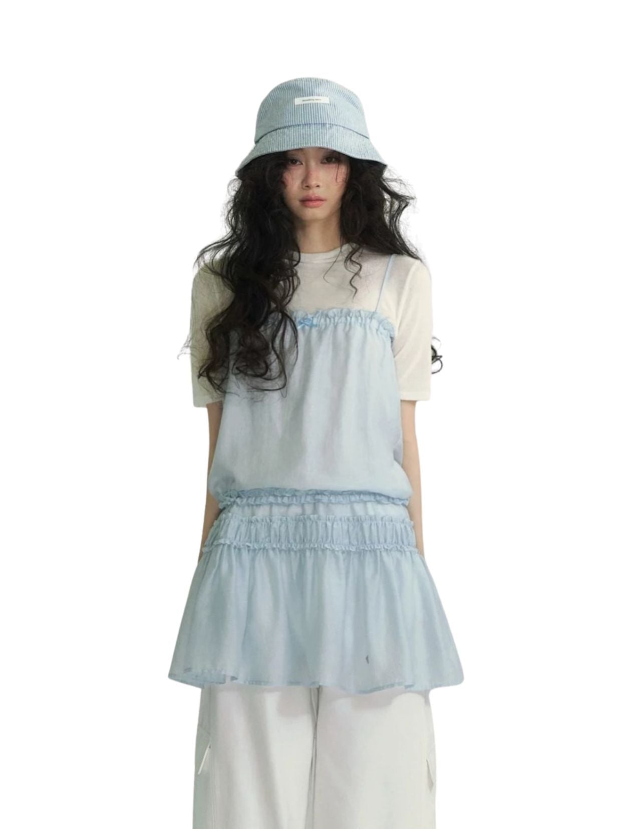 Lace Slip Dress Tee Set