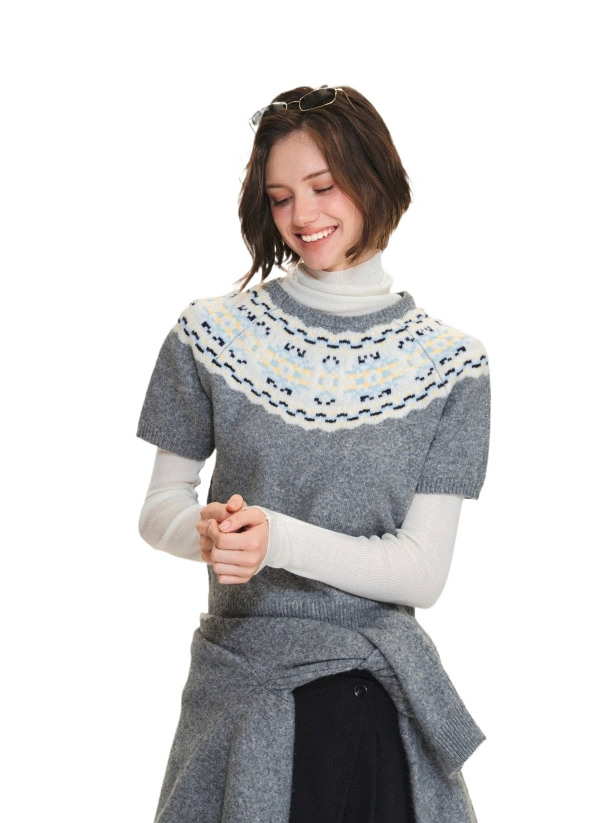 Fair Isle Cardigan &amp; Sweater Set