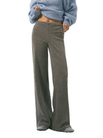 Brown & Gray Corduroy Pants Set
