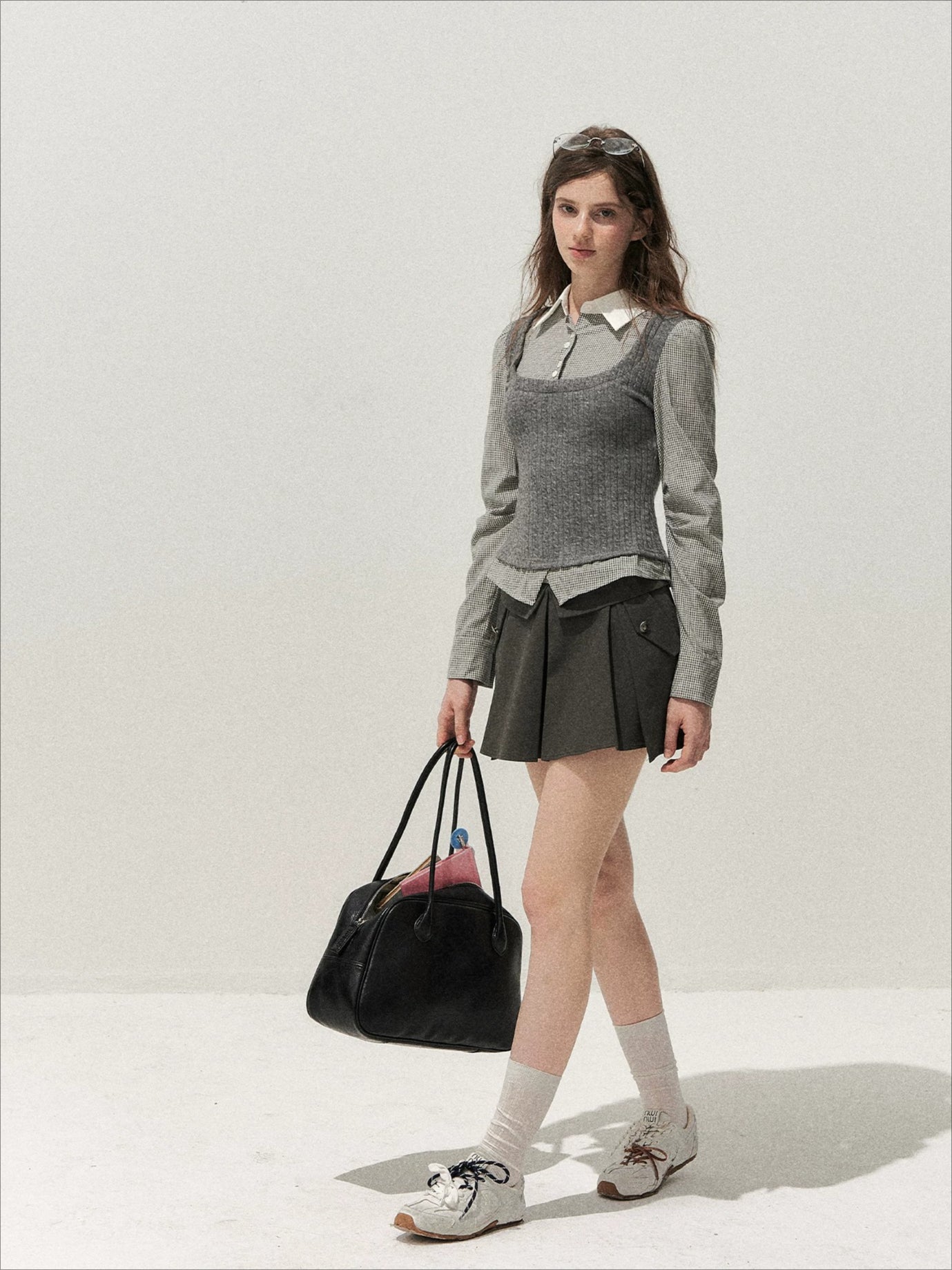 Cable Knit Vest Shirt